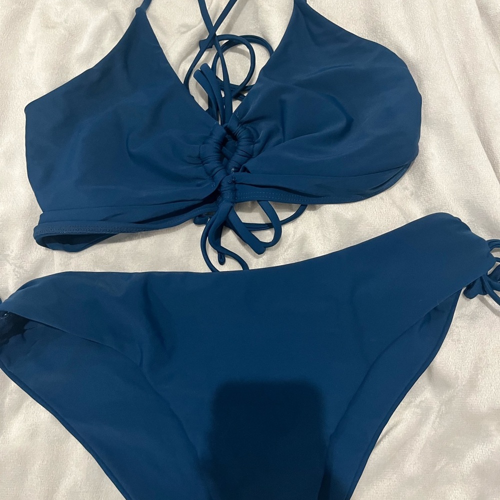 Stylish Blue Bikini Set by Zaful